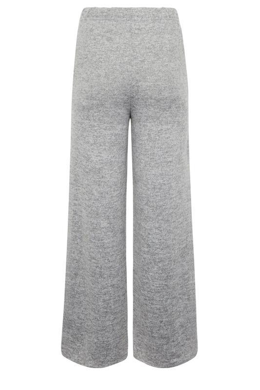 Petite Grey Soft Touch Wide Leg Trousers | PixieGirl 5
