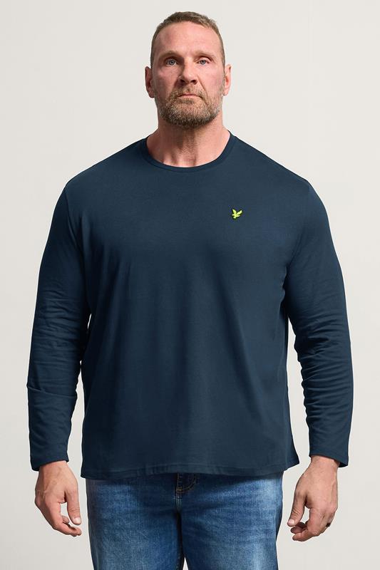  LYLE & SCOTT Big & Tall T-shirt bleu marine à manches longues