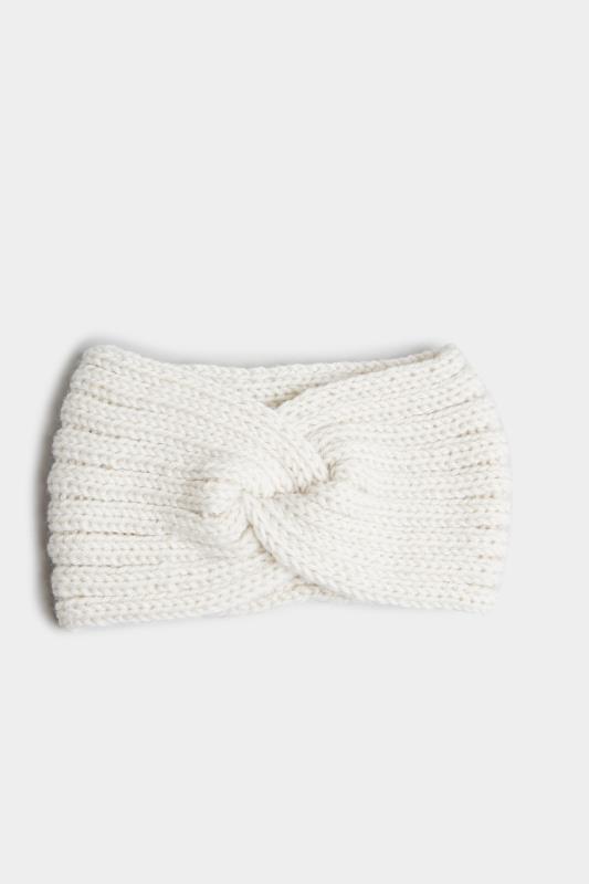 Plus Size Cream Knitted Twist Headband | Yours Clothing 2