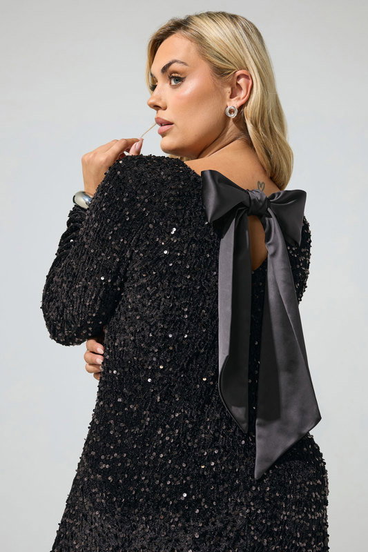 plus size black shift dress Yours London Women's Velvet Sequin Size 14 MAXINE EMBELLISHED GOWN in size-chart:modcloth_pl_2020 Material:Engineered Wood the home of plus