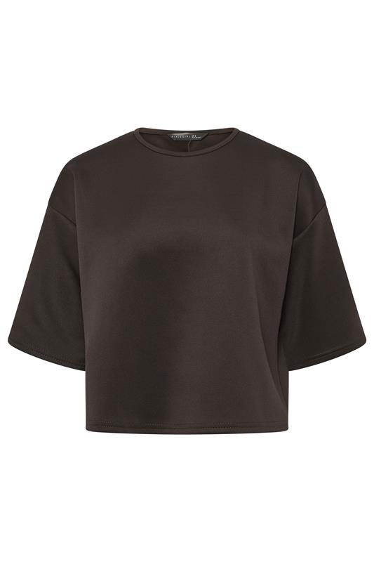 PixieGirl Petite Women's Chocolate Brown Boxy T-Shirt | PixieGirl 5
