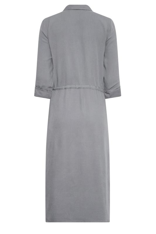 LTS Tall Grey Midi Utility Shirt Dress | Long Tall Sally 7