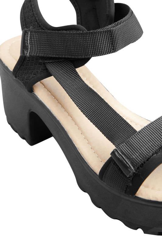Black Sport Strap Platform Heeled Sandals in Regular Fit_D.jpg
