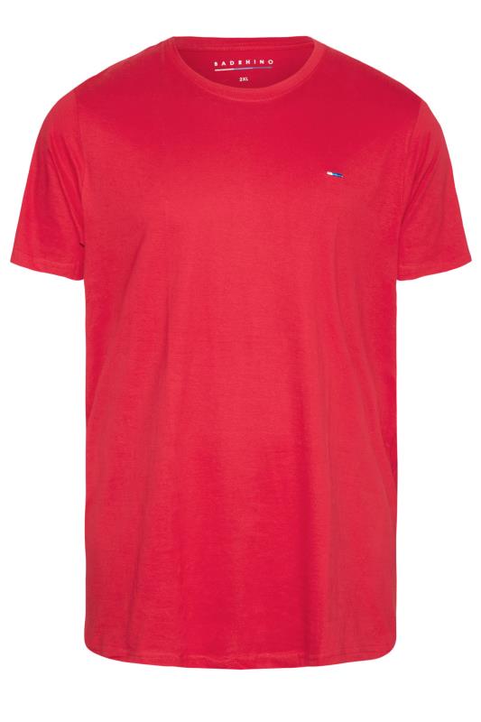 BadRhino Big & Tall Red Plain T-Shirt 3