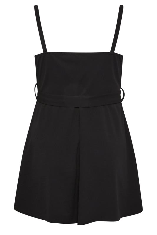 YOURS LONDON Plus Size Black Sleeveless Peplum Top | Yours Clothing 7