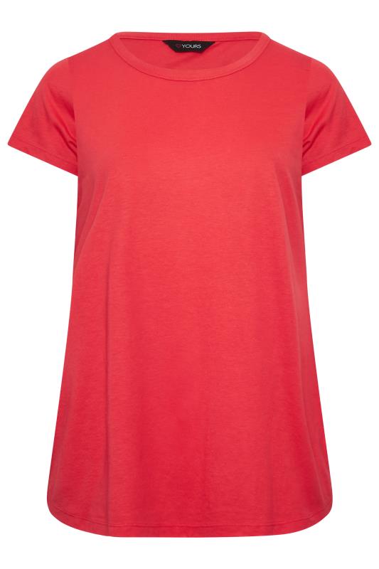 YOURS Curve Plus Size 3 PACK Red & White Essential T-Shirts | Yours Clothing  10