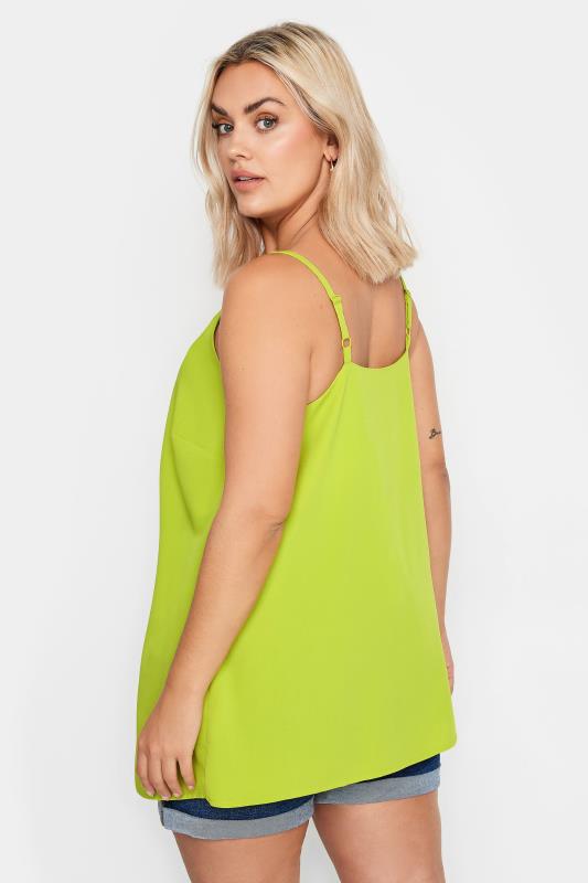 YOURS Plus Size Green Cami Vest Top | Yours Clothing 3