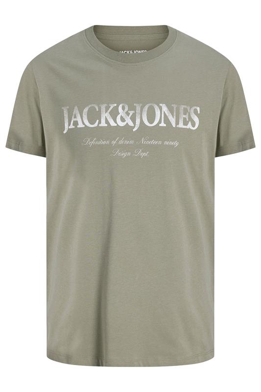 JACK & JONES Big & Tall Vetiver Green Short Sleeve Graphic T-Shirt | BadRhino 2