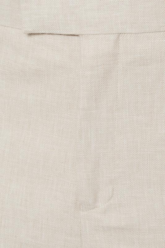BadRhino Tailoring Big & Tall Oatmeal Brown Linen Suit Trousers | BadRhino 9