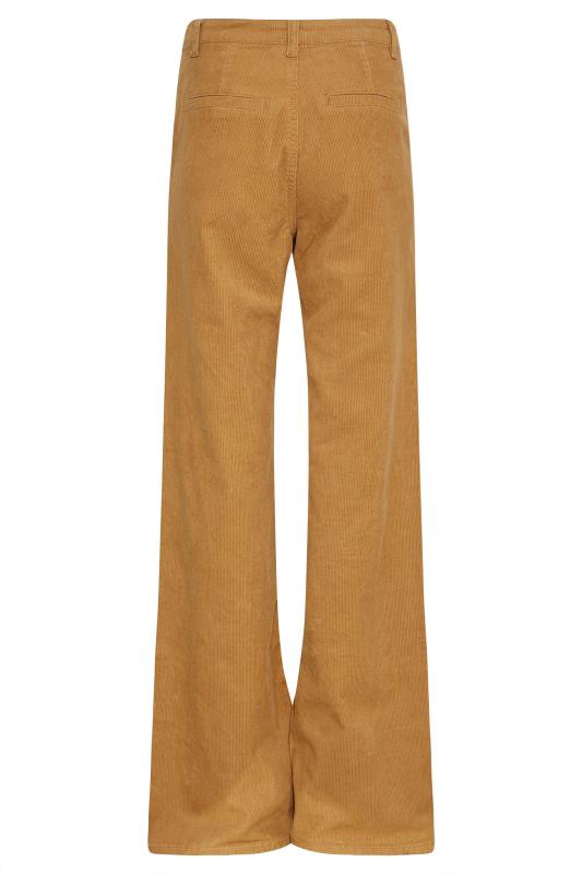 LTS Tall Camel Brown Wide Leg Cord Trousers 5