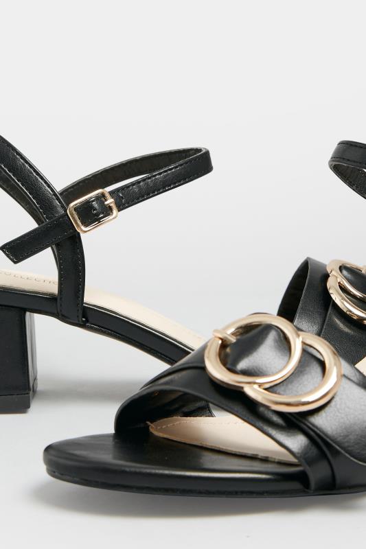 LIMITED COLLECTION Black Buckle Block Heeled Sandal In Wide E Fit & Extra Wide EEE Fit 5