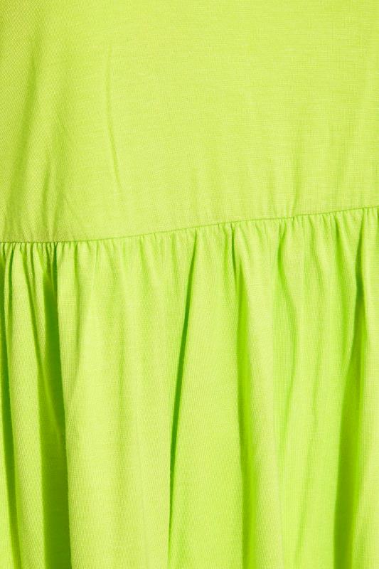 Curve Lime Green Smock Tunic Dress 5