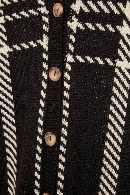 Curve Black Dogtooth Check Button Cardigan 5