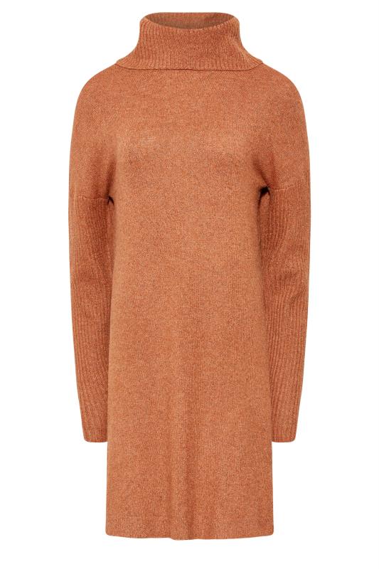 LTS Tall Women's Orange Turtle Neck Knitted Tunic Jumper | Long Tall Sally 6