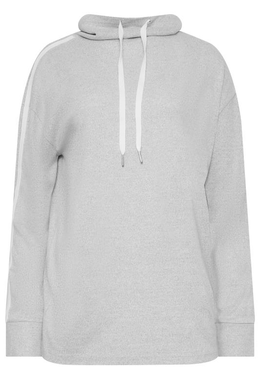 LTS Tall Light Grey Soft Touch Cowl Neck Hoodie | Long Tall Sally  6