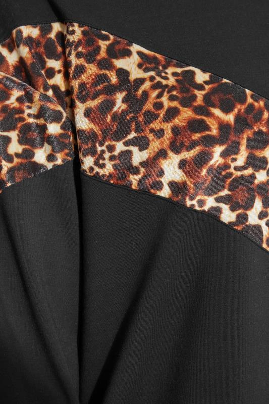 Curve Black Leopard Print Panel Sweatshirt_S.jpg