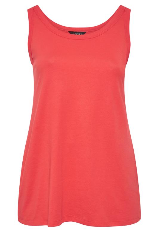 YOURS Plus Size Curve Red Essential Vest Top | Yours Clothing  5