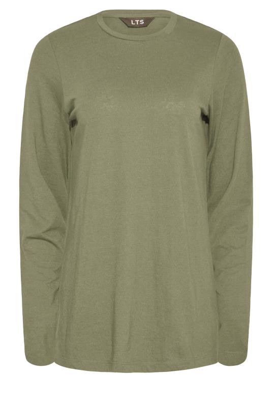 Tall Women's LTS Khaki Green Long Sleeve T-Shirt | Long Tall Sally 5