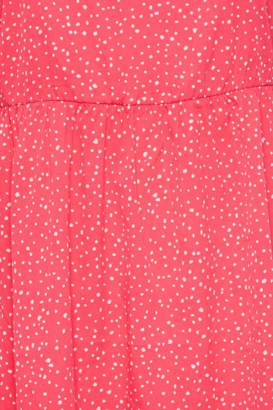 LIMITED COLLECTION Plus Size Pink Spot Print Puff Sleeve Top | Yours Clothing 6