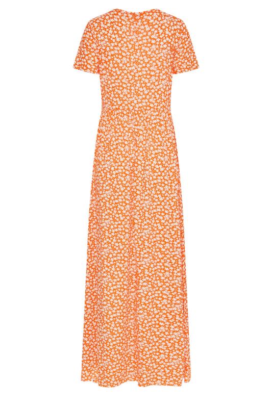 LTS Tall Orange Ditsy Print Midaxi Dress 6