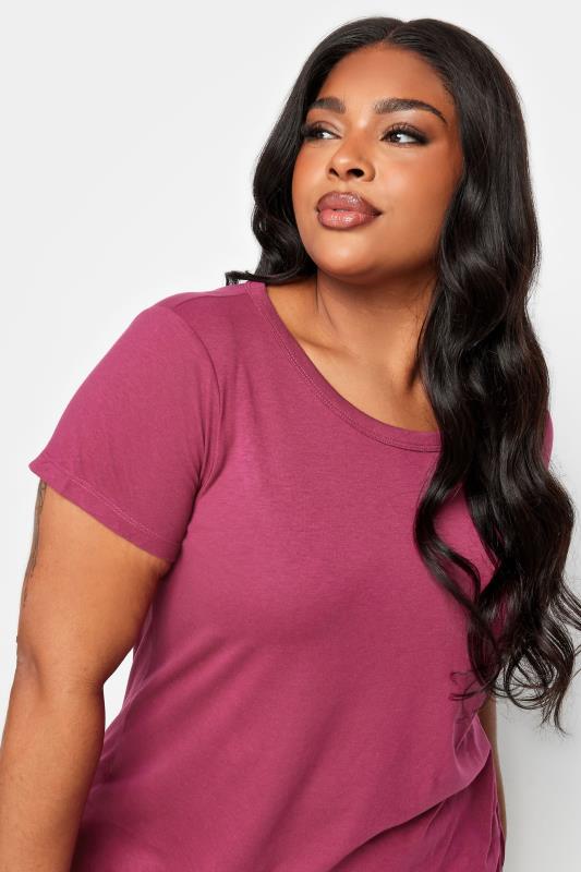 YOURS 3 PACK Plus Size Blue & Pink T-Shirts | Yours Clothing 7