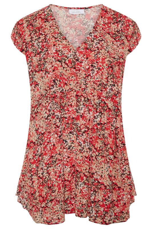 YOURS LONDON Red Ditsy Floral Top_F.jpg