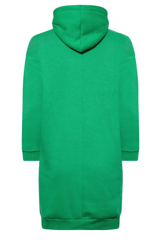 Plus Size Green 'Beverly Hills' Slogan Hoodie Dress | Yours Clothing 7