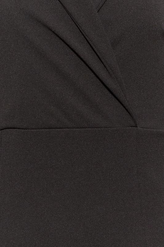 YOURS PETITE Plus Size Black Scuba Blazer Dress | Yours Clothing 5