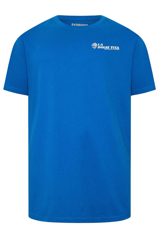 BadRhino Big & Tall Blue Amalfi Coast Graphic T-Shirt | BadRhino 8