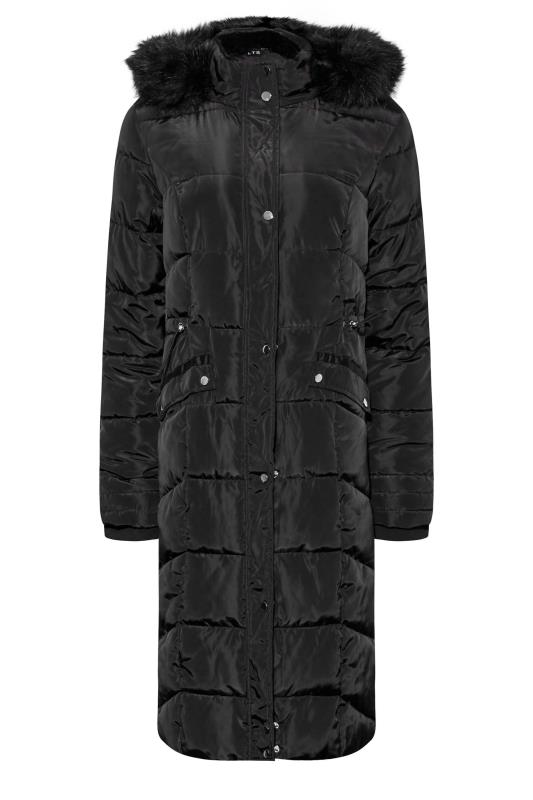 LTS Tall Black Longline Puffer Coat 6