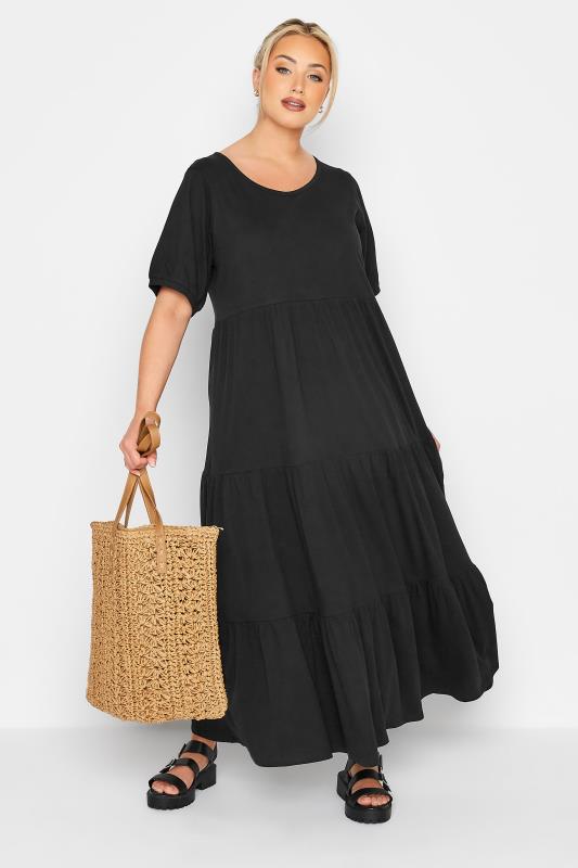  LIMITED COLLECTION Curve Black Tiered Smock Dress
