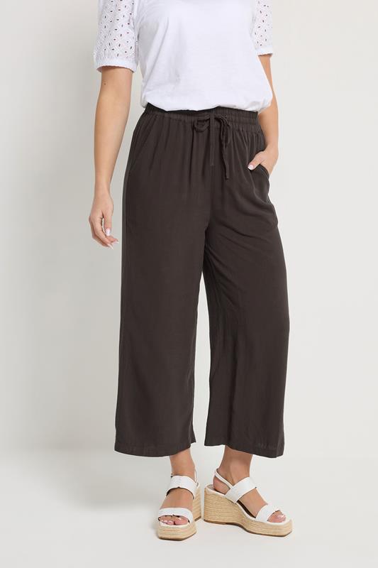  M&Co Chocolate Brown Wide Leg Culottes