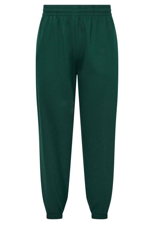 YOURS Plus Size Forest Green Cuffed Joggers | Yours Clothing 5