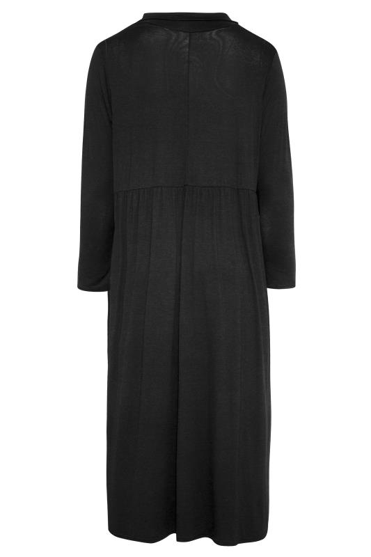 LIMITED COLLECTION Curve Black Rugby Collar Throw On Dress_BK.jpg