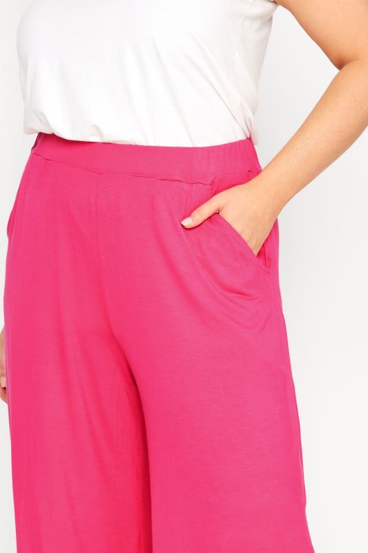 Plus Size Hot Pink Jersey Culottes | Yours Clothing 3