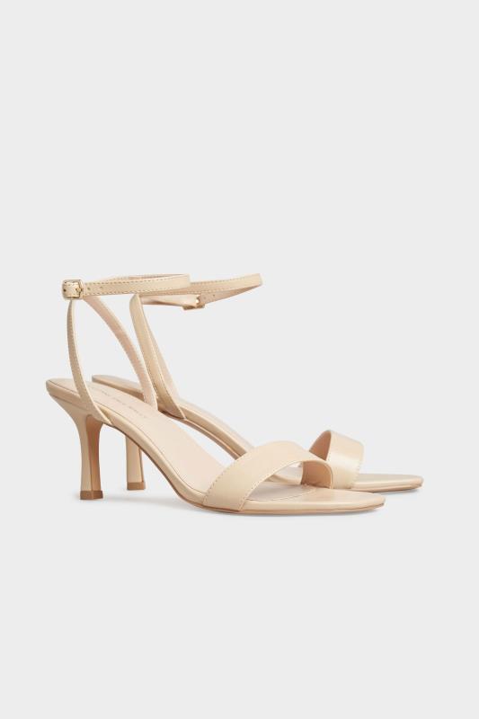 Tall  Nude Skinny Two Part Heel Sandals
