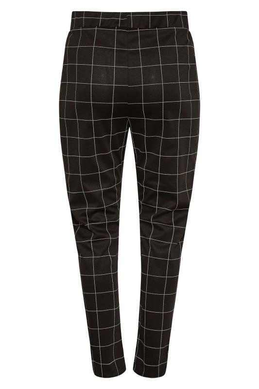 LIMITED COLLECTION Curve Black Check Ponte Stretch Trousers 5