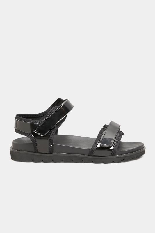 Black Patent Velcro Sandals In Extra Wide EEE Fit_BR.jpg