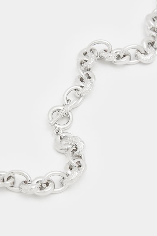 Textured Circle Link Bracelet | Yours Clothing 2