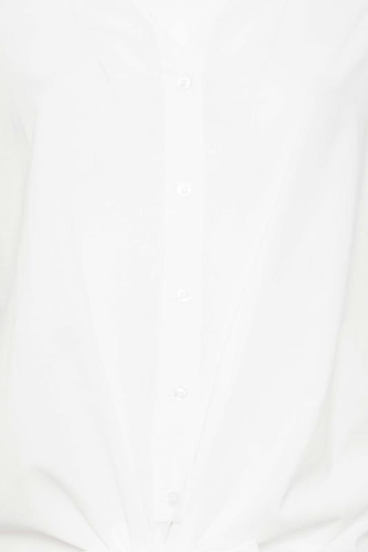LIMITED COLLECTION Plus Size White Tie Hem Shirt | Yours Clothing 5
