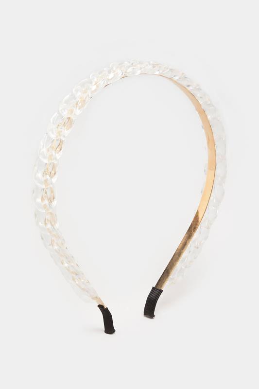 White Chain Headband | Yours Clothing 2