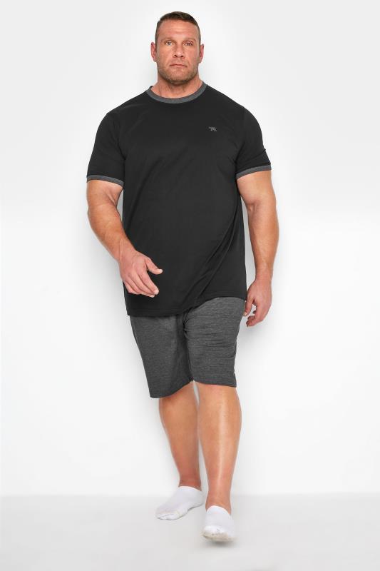 Men's  D555 Black Top & Shorts Loungewear Set