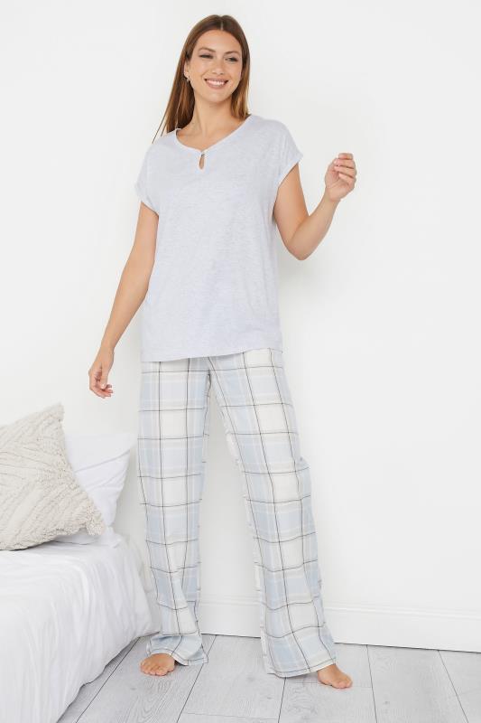 LTS Tall Grey Keyhole Pyjama Top | Long Tall Sally  3