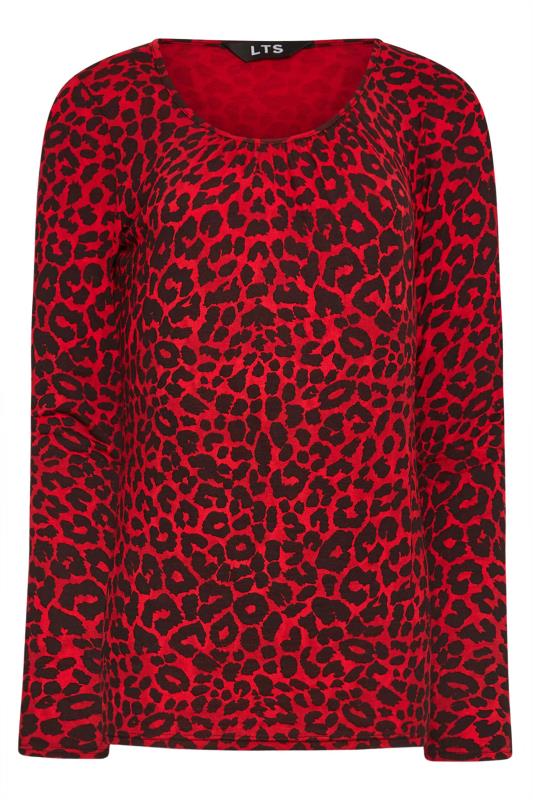LTS Tall Red Leopard Print Top | Long Tall Sally  5