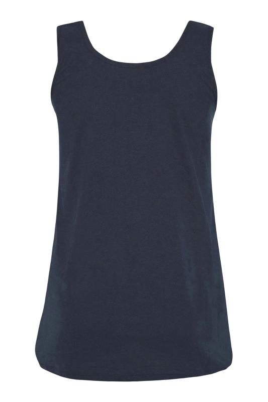 Navy Vest Top | Yours Clothing 6