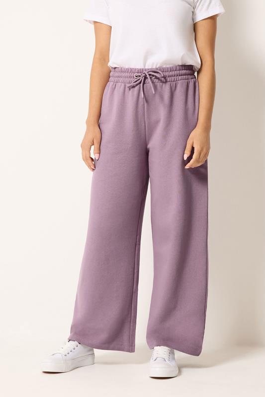 M&Co Petite Light Purple Wide Leg Joggers