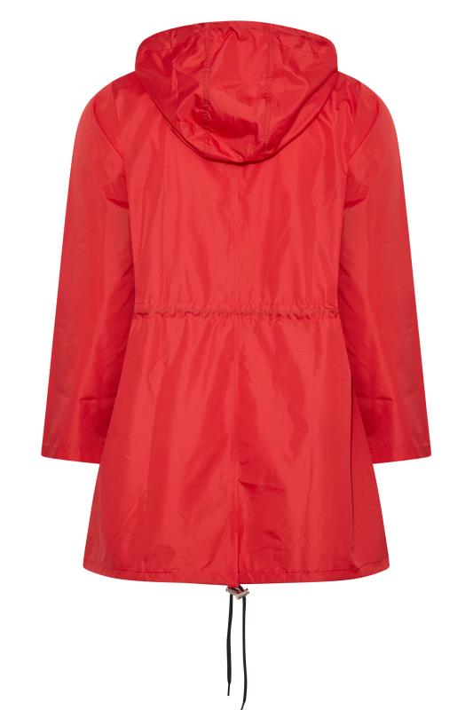 Plus Size Red Pocket Parka | Yours Clothing 9