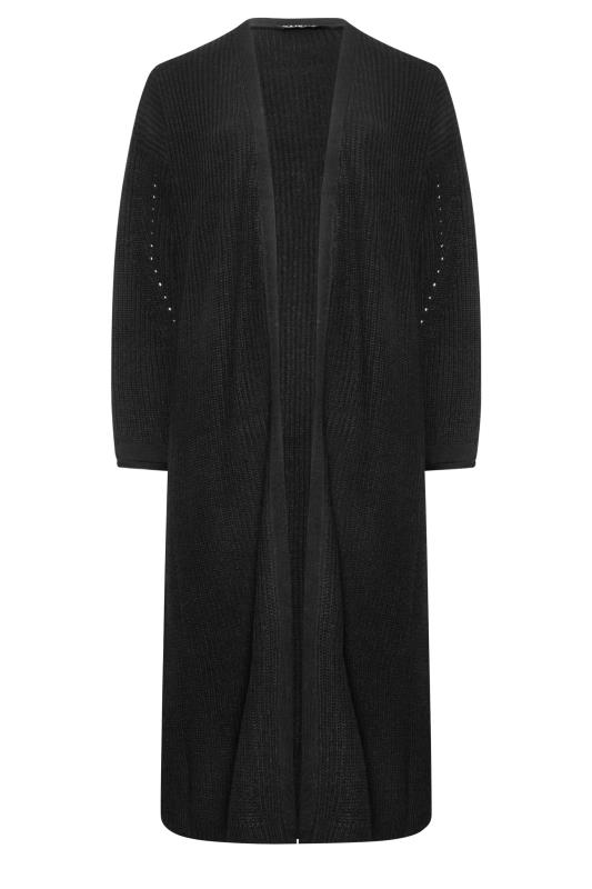 YOURS Plus Size Black Knitted Maxi Cardigan | Yours Clothing 7