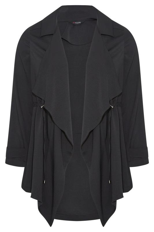 Plus Size Black Waterfall Jacket | Yours Clothing 6
