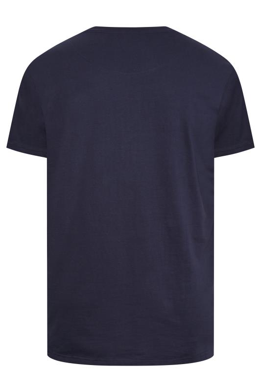KAM Big & Tall 2 PACK Black & Navy Blue Cycle Printed T-Shirts | BadRhino 6